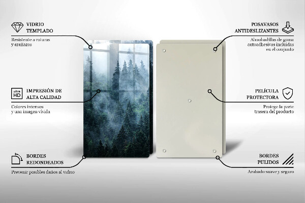 Osłona ściany przy kuchence gazowej Las drzewa i mgła