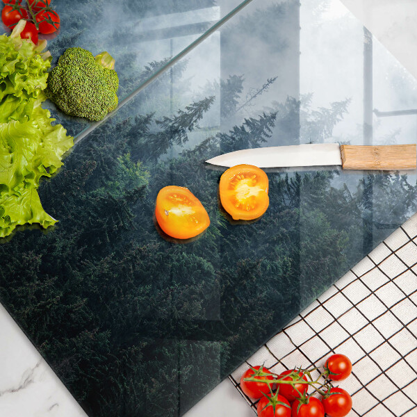 Osłona ściany przy kuchence gazowej Las drzewa i mgła