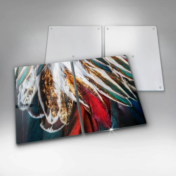 Osłona ściany przy kuchence gazowej Boho pióra ptaka