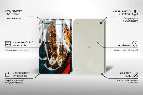 Osłona ściany przy kuchence gazowej Boho pióra ptaka