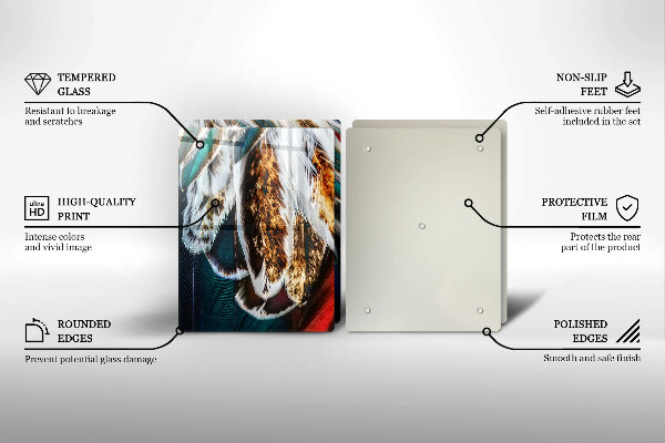 Osłona ściany przy kuchence gazowej Boho pióra ptaka