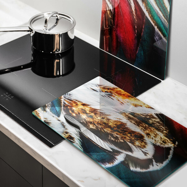 Osłona ściany przy kuchence gazowej Boho pióra ptaka