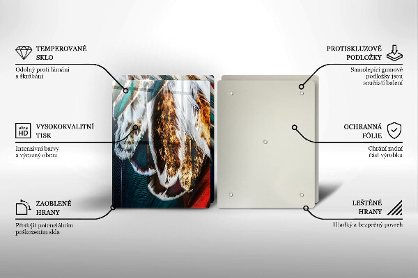 Osłona ściany przy kuchence gazowej Boho pióra ptaka