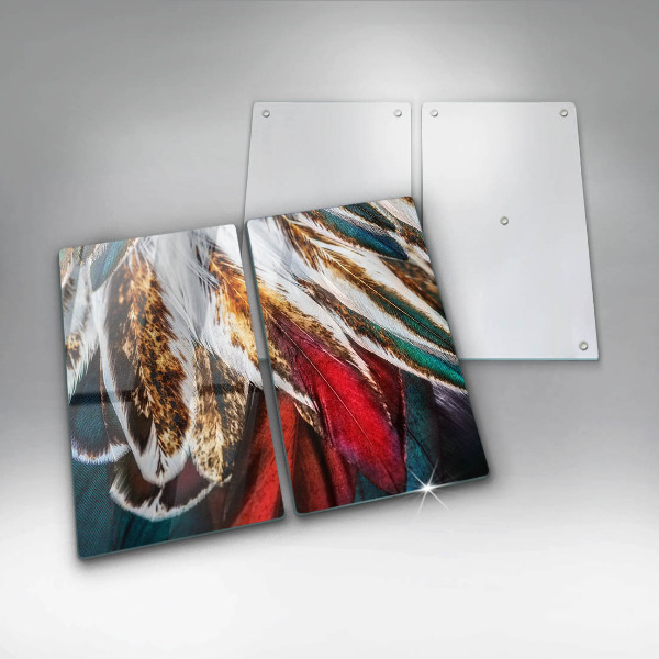 Osłona ściany przy kuchence gazowej Boho pióra ptaka