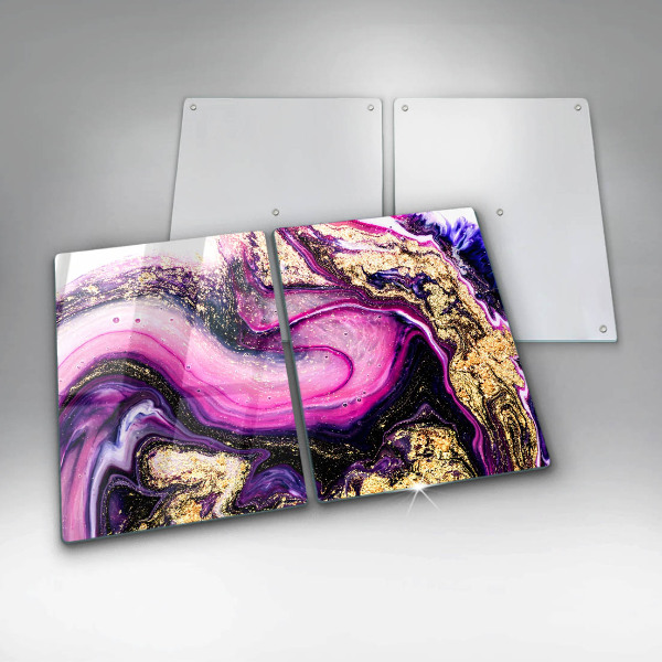 Panel ochronny do kuchni Abstrakcja design złoto