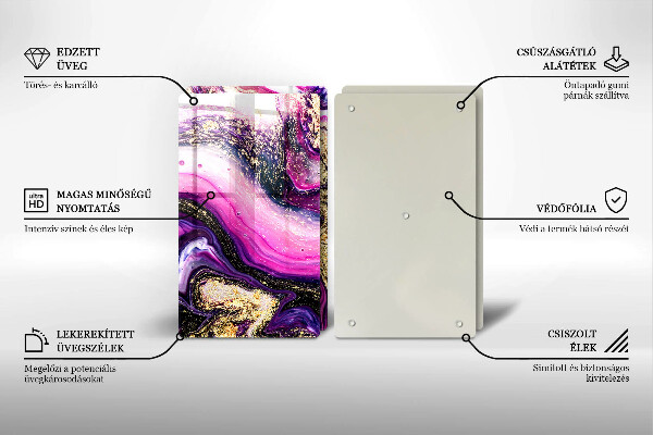 Panel ochronny do kuchni Abstrakcja design złoto