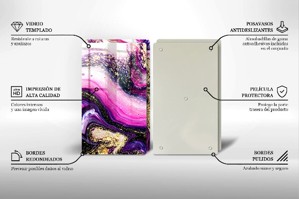 Panel ochronny do kuchni Abstrakcja design złoto