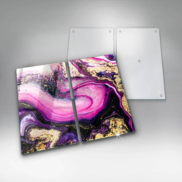 Panel ochronny do kuchni Abstrakcja design złoto