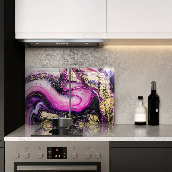 Panel ochronny do kuchni Abstrakcja design złoto