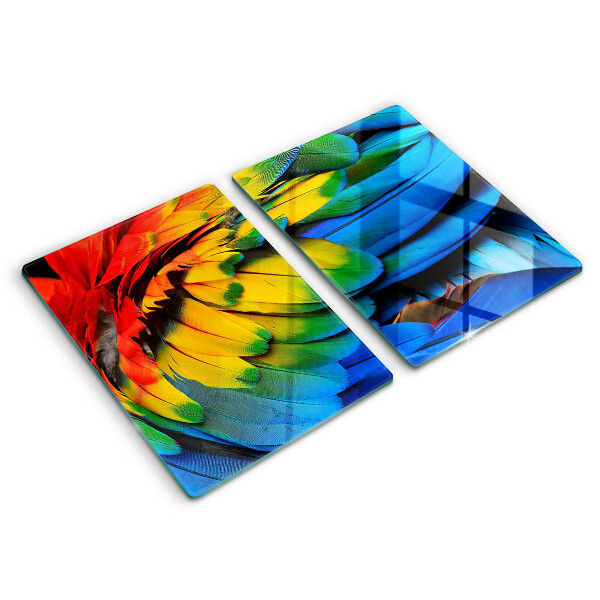 Osłona ściany przy kuchence gazowej Barwne pióra papugi