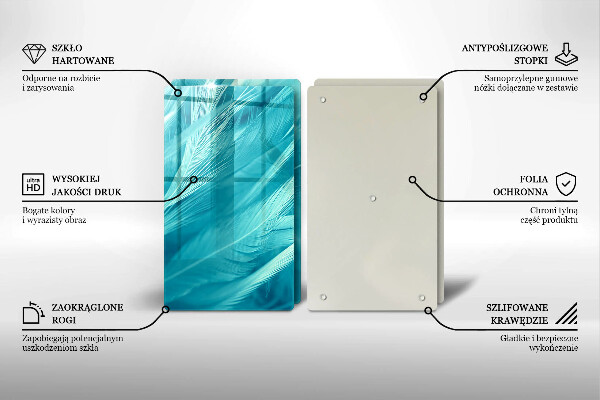 Ochrona na ścianę w kuchni Delikatne piórka