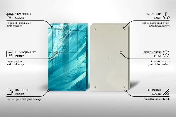 Ochrona na ścianę w kuchni Delikatne piórka