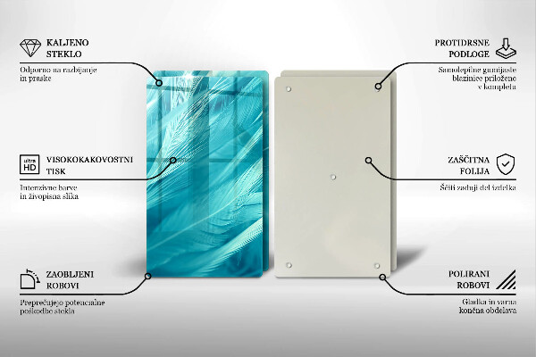 Ochrona na ścianę w kuchni Delikatne piórka