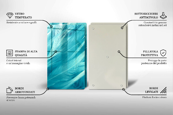 Ochrona na ścianę w kuchni Delikatne piórka