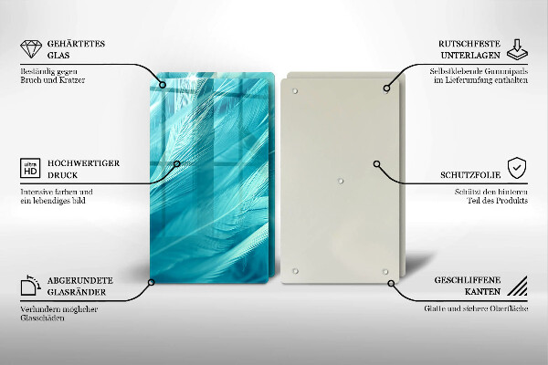 Ochrona na ścianę w kuchni Delikatne piórka