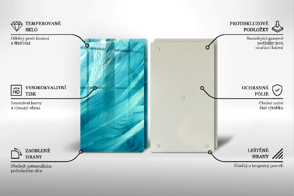 Ochrona na ścianę w kuchni Delikatne piórka