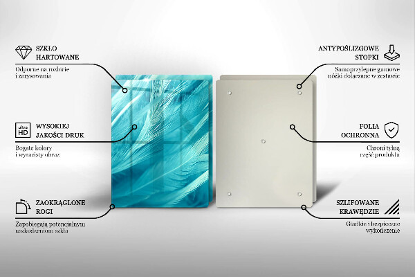 Ochrona na ścianę w kuchni Delikatne piórka