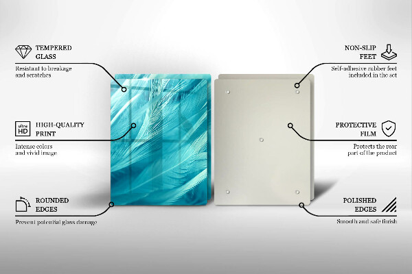 Ochrona na ścianę w kuchni Delikatne piórka