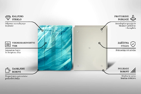 Ochrona na ścianę w kuchni Delikatne piórka