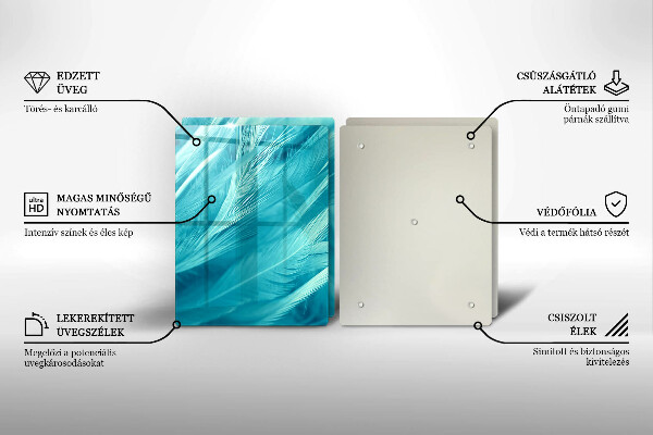 Ochrona na ścianę w kuchni Delikatne piórka