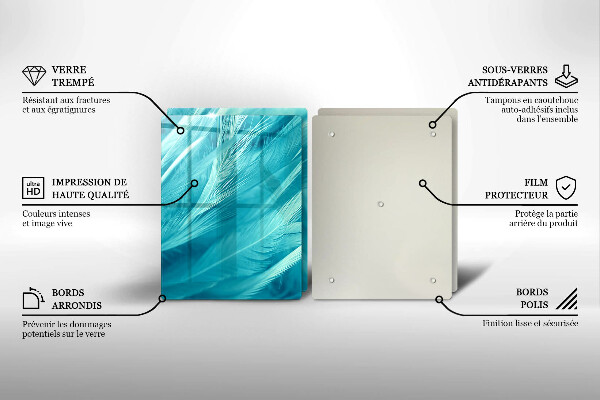 Ochrona na ścianę w kuchni Delikatne piórka