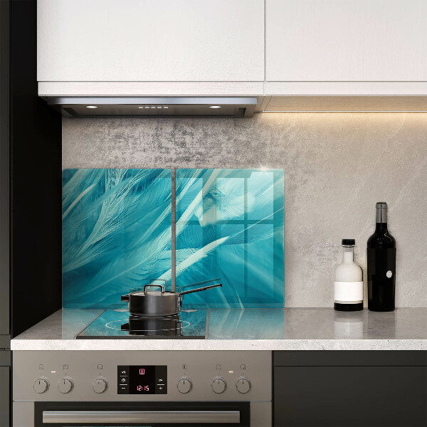 Ochrona na ścianę w kuchni Delikatne piórka