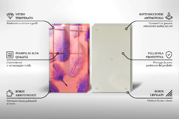 Osłona ściany przy kuchence gazowej Puchate piórka