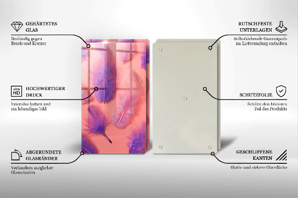 Osłona ściany przy kuchence gazowej Puchate piórka