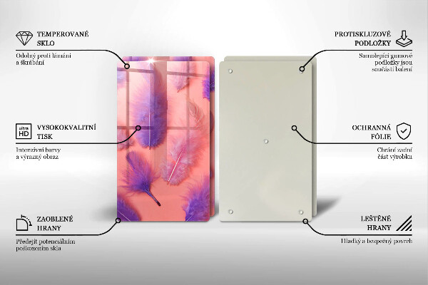 Osłona ściany przy kuchence gazowej Puchate piórka