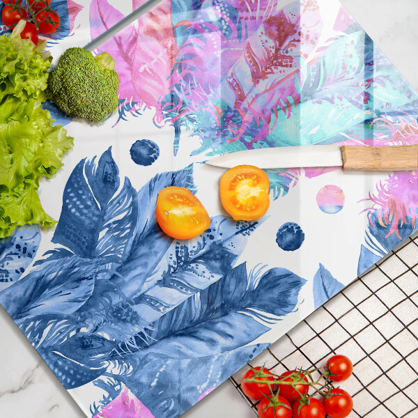 Osłona ściany przy kuchence gazowej Ilustracja boho piórka