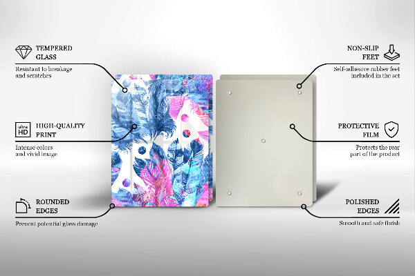 Osłona ściany przy kuchence gazowej Ilustracja boho piórka