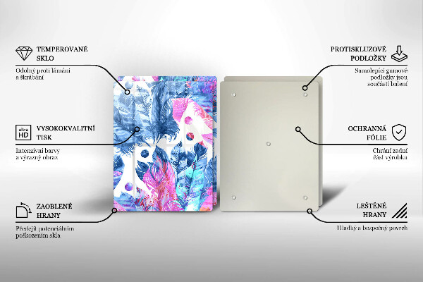 Osłona ściany przy kuchence gazowej Ilustracja boho piórka