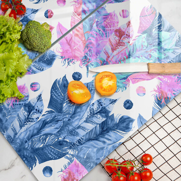 Osłona ściany przy kuchence gazowej Ilustracja boho piórka