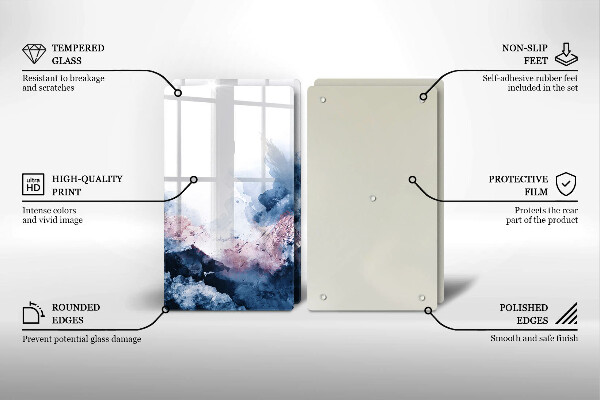 Osłona ściany przy kuchence gazowej Abstrakcja malowane góry