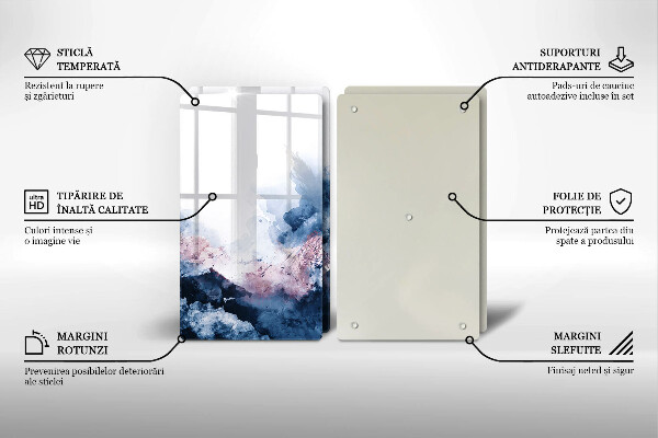 Osłona ściany przy kuchence gazowej Abstrakcja malowane góry