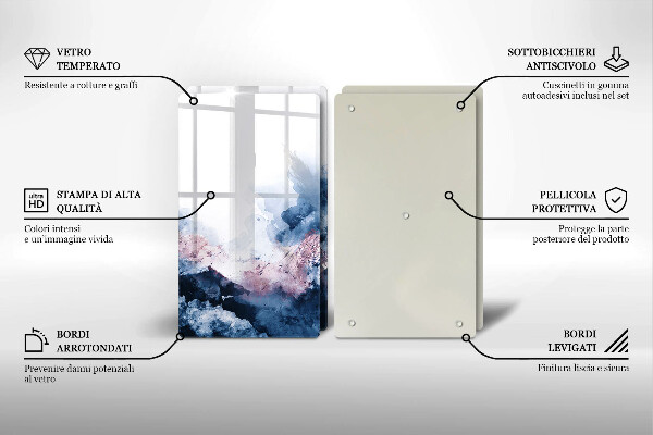 Osłona ściany przy kuchence gazowej Abstrakcja malowane góry