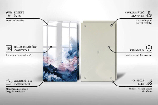 Osłona ściany przy kuchence gazowej Abstrakcja malowane góry