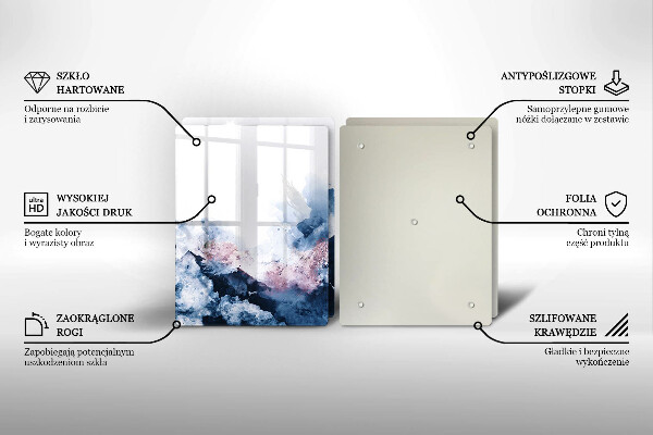 Osłona ściany przy kuchence gazowej Abstrakcja malowane góry