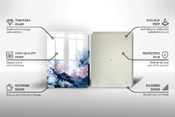 Osłona ściany przy kuchence gazowej Abstrakcja malowane góry