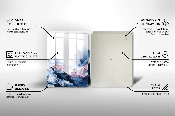 Osłona ściany przy kuchence gazowej Abstrakcja malowane góry