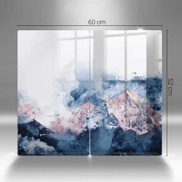 Osłona ściany przy kuchence gazowej Abstrakcja malowane góry