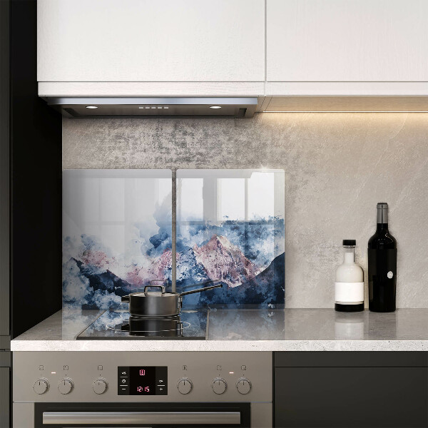 Osłona ściany przy kuchence gazowej Abstrakcja malowane góry