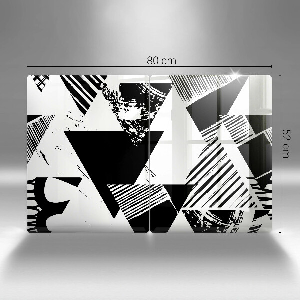 Osłona ściany przy kuchence gazowej Geometryczne trójkąty