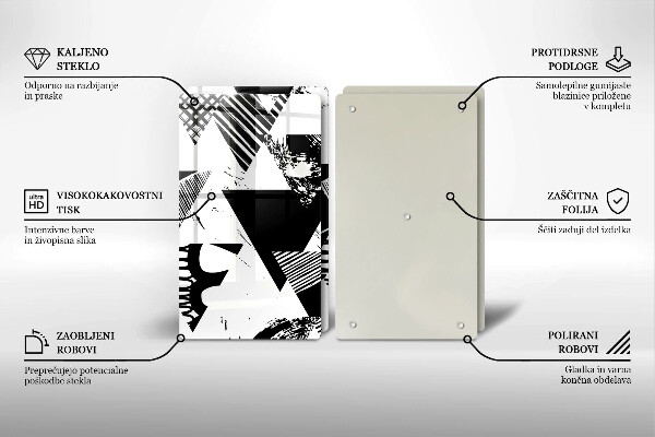 Osłona ściany przy kuchence gazowej Geometryczne trójkąty