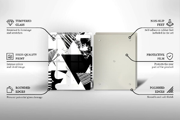 Osłona ściany przy kuchence gazowej Geometryczne trójkąty