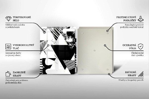 Osłona ściany przy kuchence gazowej Geometryczne trójkąty