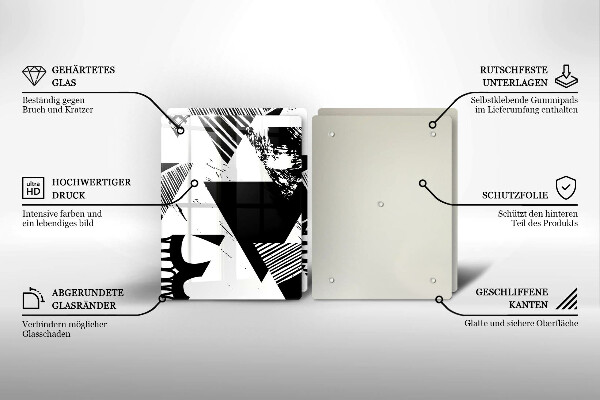 Osłona ściany przy kuchence gazowej Geometryczne trójkąty