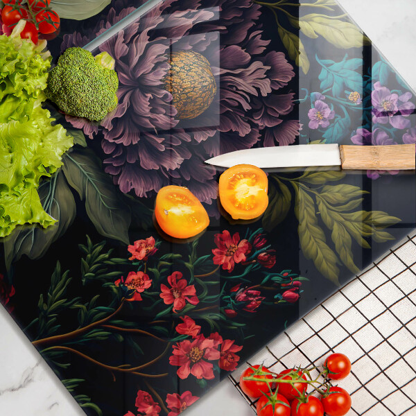 Osłona ściany przy kuchence gazowej Piękne kwiaty