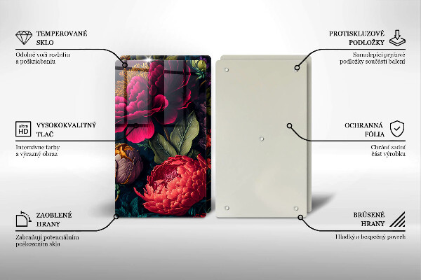 Osłona ściany przy kuchence gazowej Piękne kwiaty