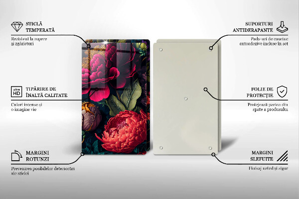 Osłona ściany przy kuchence gazowej Piękne kwiaty